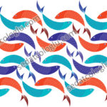 Fishes. Wallpaper, gift wrapping paper, decorative paper, backing for web, tile design, used as background for label. The color and size of the vector drawings may vary.