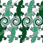 Lizards. Wallpaper, gift wrapping paper, decorative paper, backing for web, used as background for label. The color and size of the vector drawings may vary.